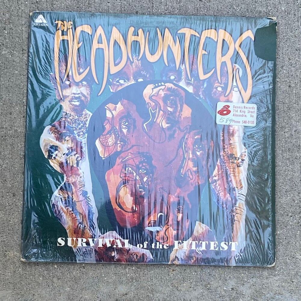 THE HEADHUNTERS Survival Of The Fittest 1975 Arista White Label PROMO plays EX